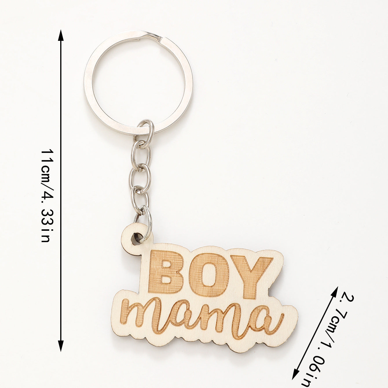 Wholesale MAMA Puzzle Wooden Keychain